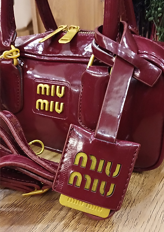 Miu Miu Arcadie Deri Bordo