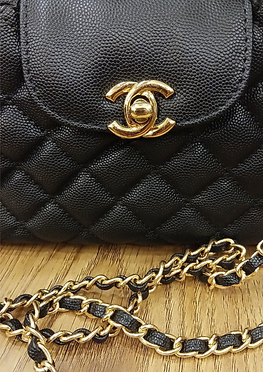 Chanel Kelly Mini Siyah Gold Detay
