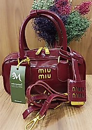 Miu Miu Arcadie Deri Bordo