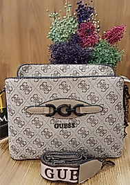 Guess Kolon Monogram Açık Kahve