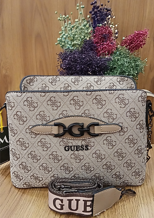 Guess Kolon Monogram Açık Kahve
