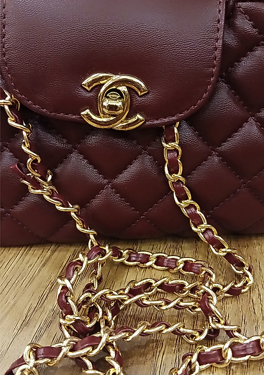 Chanel Kelly Mini Bordo